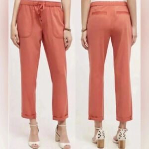 Anthropologie Hei Hei Mora  Coral Trousers Pants Size Large